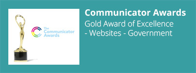 Gold Award of Excellence, Government Website, Communicator Awards